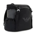 Emporio Armani logo-appliqué backpack - Black
