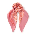 Jimmy Choo Reta monogram-print silk scarf - Red