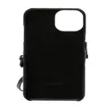 Jil Sander logo-stamp leather iPhone 13 PRO case - Black