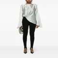 REV Evie asymmetric satin blouse - Grey