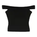 Federica Tosi off-shoulder knitted top - Black