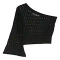 Federica Tosi metallic-threading knitted top - Black