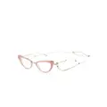 Valentino Eyewear cat-eye glasses - Gold