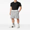 Philipp Plein monogram drawstring track shorts - White