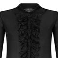 TOM FORD ruffle-panel long-sleeve shirt - Black