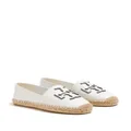 Tory Burch Double T leather espadrilles - White