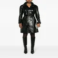 TOM FORD crocodile-effect leather trench coat - Black