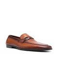 Magnanni front-strap almond-toe loafers - Brown