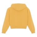 Saint Laurent logo-print cotton hoodie - Yellow