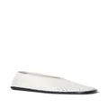 Proenza Schouler Square perforated slippers - White