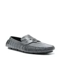 Versace Medusa croc-effect leather loafers - Grey