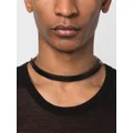 Rick Owens leather choker necklace - Black