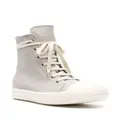 Rick Owens high-top leather sneakers - Grey