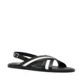Bally crossover-strap leather sandals - Black