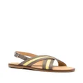 Bally crossover-strap leather sandals - Brown