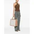 Just Cavalli logo-embroidered canvas tote bag - Neutrals