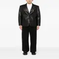Helmut Lang single-breasted leather blazer - Black