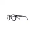 Yohji Yamamoto geometric frame glasses - Black