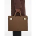 Ferragamo Gancini-buckle leather briefcase - Neutrals