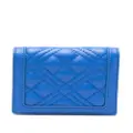 Love Moschino logo-lettering quilted wallet - Blue