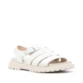 Timberland logo-debossed leather sandals - White