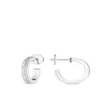 Boucheron 18kt white gold Quatre Radiant Edition diamond hoop earrings - Silver