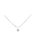 Gucci Flower and Double G necklace with diamonds - Silver