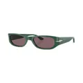 Persol rectangle-frame tinted sunglasses - Green