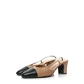 CHANEL Pre-Owned Cap Toe CC slingback pumps - Brown