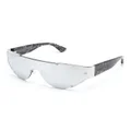 Alexander McQueen Eyewear shield-frame mirrored sunglasses - Silver