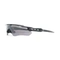 Oakley Radar oversize logo-detail sunglasses - Black