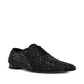 Philipp Plein crystal-embellished satin Oxford shoes - Black