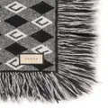 Gucci logo-intarsia checked blanket - Black