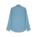 MSGM pointed-collar satin shirt - Blue