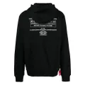 Mostly Heard Rarely Seen 8-Bit The Monster Attacks graphic-print cotton hoodie - Black