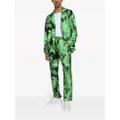Dolce & Gabbana Banano print silk lounge trousers - Green