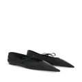 ANINE BING Nikki leather ballerina shoes - Black