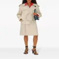 Burberry double-breasted short trench coat - Neutrals