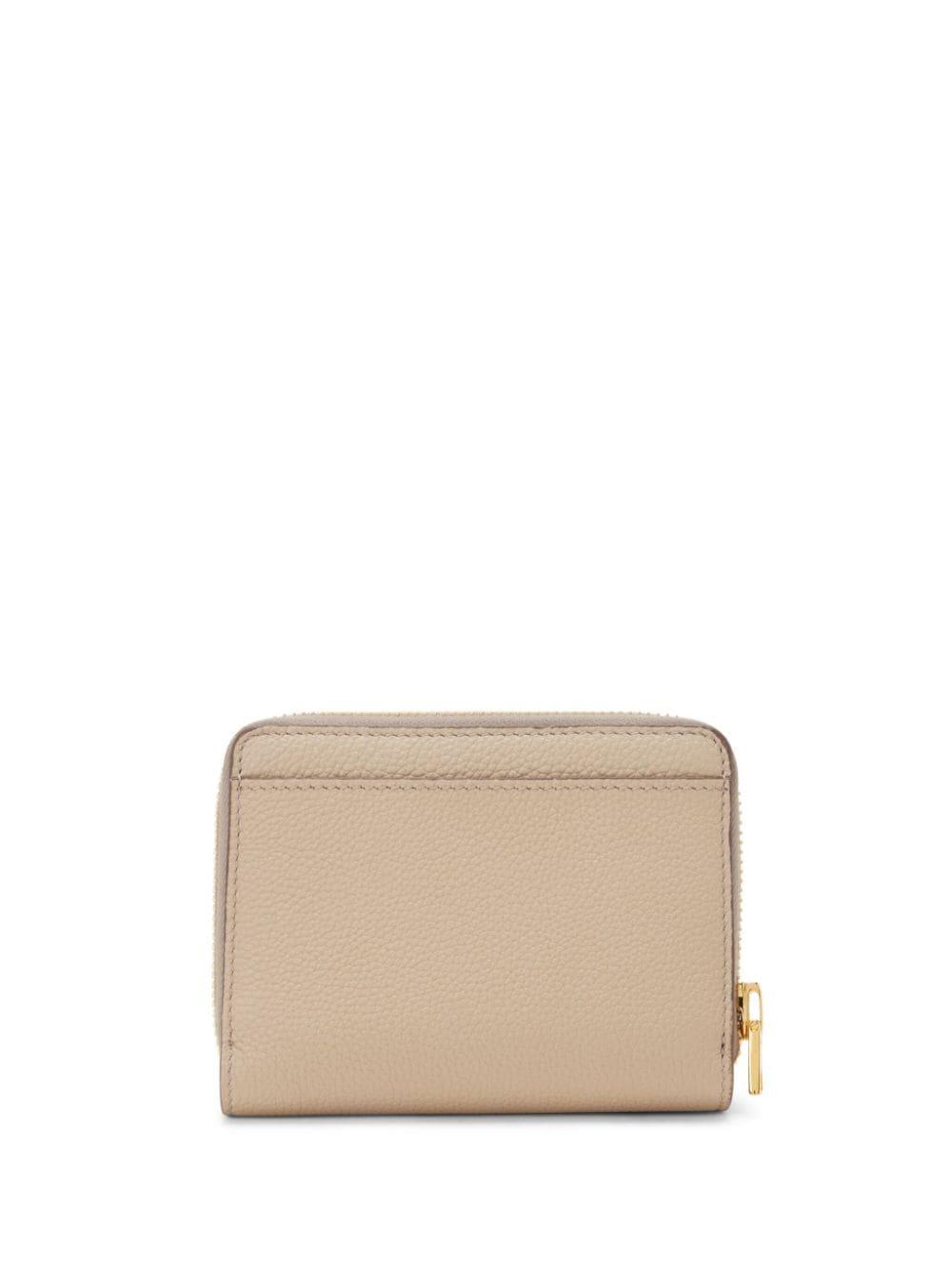 TOM FORD logo-plaque leather wallet - Neutrals