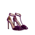 TOM FORD Brigitte 105mm velvet-finish sandals - Purple