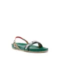 Toga Pulla stud-embellished leather sandals - Green