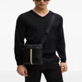 BOSS faux-leather messenger bag - Black