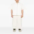 Jil Sander logo-patch canvas shirt jacket - White