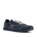 Emporio Armani logo-patch mesh sneakers - Blue