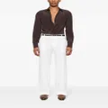 Dolce & Gabbana classic-collar silk shirt - Brown