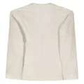 Emporio Armani single-breasted chevron-knit blazer - Neutrals