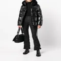 Moncler faux-fur trimmed hooded puffer jacket - Black