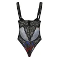 Dsquared2 panelled lace body - Black