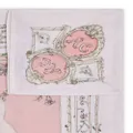 Atelier Choux illustration-print organic cotton blanket - Pink