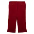 Gucci velvet straight trousers - Red